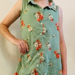 Stella Tweed Floral Green Dress